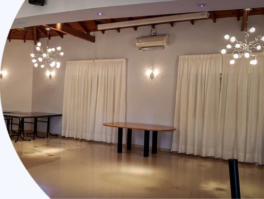 Interior del salón de eventos